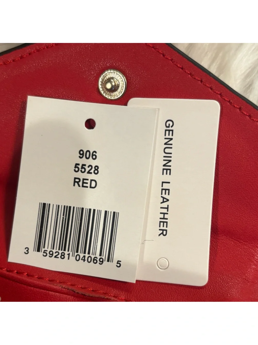 Saks Fifth Avenue Red Leather Wallet